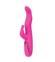 Begonia Angel Forefinger G-Spot Rabbit Vibrator - Soft silicone dual stimulator, 7 shaft modes & 7 ear patterns, battery powered