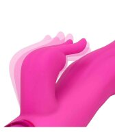 Begonia Angel Forefinger G-Spot Rabbit Vibrator - Soft silicone dual stimulator, 7 shaft modes & 7 ear patterns, battery powered