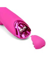 Begonia Angel Forefinger G-Spot Rabbit Vibrator - Soft silicone dual stimulator, 7 shaft modes & 7 ear patterns, battery powered