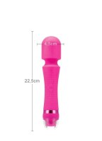 Begonia Angel Double Ended Wand – Beidseitiger Massagekopf & Vibrationszunge, 7+3 Kopfmodi, 4+3 Zungenmodi, wasserfest & USB wiederaufladbar, Silikon
