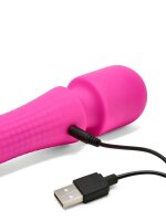 Begonia Angel Double Ended Wand – Beidseitiger Massagekopf & Vibrationszunge, 7+3 Kopfmodi, 4+3 Zungenmodi, wasserfest & USB wiederaufladbar, Silikon
