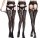 Midnight Lace Hold-Up Pantyhose – Sheer women’s pantyhose with integrated garter belt, lace top, stretchy, one size S–L