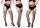 Ornate Belt Mesh Suspender Pantyhose – Fine mesh suspender look tights with integrated belt (S–L up to 80 kg)