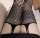 Ornate Belt Mesh Suspender Pantyhose – Fine mesh suspender look tights with integrated belt (S–L up to 80 kg)