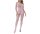 Blush Temptation Bodystocking – Light Pink Mesh with Lace & Open Crotch, One Size XS–L