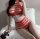 Scarlet Rift Cut-Out Fishnet Two-Piece – Red fishnet two piece set with bold cut outs | XS–M (EU 34–38)