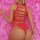 Scarlet Rift Cut-Out Fishnet Two-Piece – Red fishnet two piece set with bold cut outs | XS–M (EU 34–38)