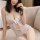 Lace Angel Bodystocking – Weißer Netzbody mit Schleife & ouvert Schritt, zarte Spitze, XS–L
