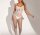 Lace Angel Bodystocking – Weißer Netzbody mit Schleife & ouvert Schritt, zarte Spitze, XS–L