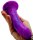 Nova Pulse Dildo – Galaktisch gebogener Liebesschacht, 18 cm, violett mit Glitzer & Saugnapf