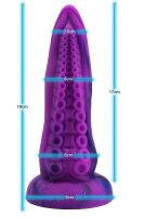 DeepSpire Embrace Dildo – Fantastisches Tentakel-Abenteuer mit Saugnäpfen, 19 cm, violett, strukturiert & glänzend