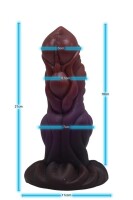 Obsidian Flame Dildo – Der Feuergeist, 21 cm, Strukturierte Oberfläche für intensive Stimulation