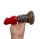 Inferno Fang Dildo – Drachenstruktur mit Schuppenrelief, 20 cm, feuerrot-gold