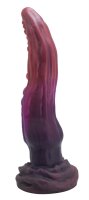 Crimson Grasp Dildo – Spiral tentacle with suction cups, 26.5 cm, red-violet fantasy