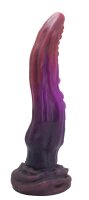 Crimson Grasp Dildo – Spiral tentacle with suction cups, 26.5 cm, red-violet fantasy