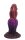 Obsidian Fang Dildo – Reptilienstruktur mit Schuppenrelief, 21 cm, bordeaux-violetter Farbverlauf