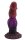 Obsidian Fang Dildo – Reptilienstruktur mit Schuppenrelief, 21 cm, bordeaux-violetter Farbverlauf