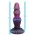 Obsidian Fang Dildo – Reptilienstruktur mit Schuppenrelief, 21 cm, bordeaux-violetter Farbverlauf