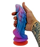 Celestial Guardian Dildo – Der Wächter der leuchtenden Galaxien, 22 cm, blau-violette Magie, strukturierte Oberfläche