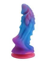 Celestial Guardian Dildo – Der Wächter der leuchtenden Galaxien, 22 cm, blau-violette Magie, strukturierte Oberfläche