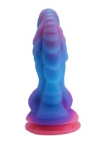 Celestial Guardian Dildo – Der Wächter der leuchtenden Galaxien, 22 cm, blau-violette Magie, strukturierte Oberfläche