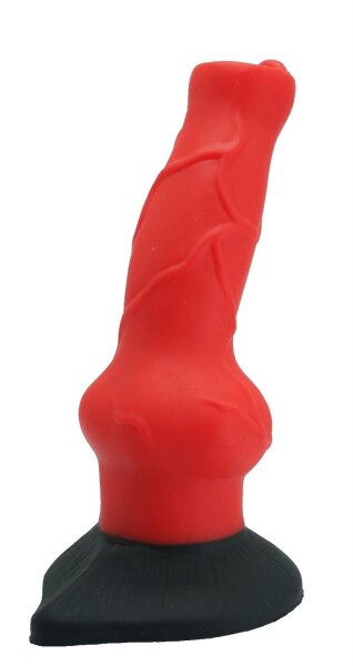 Canine Passion Dildo – Animalisch inspiriertes Fantasy-Dildo in Rot, 20 cm