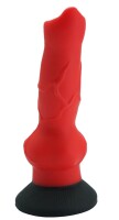 Canine Passion Dildo – Animalisch inspiriertes Fantasy-Dildo in Rot, 20 cm