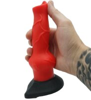 Infernal Canine Dildo – Höllischer Hundepenis mit Knotenbasis & Saugnapf, 20 cm