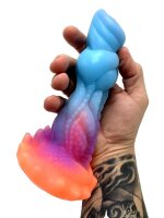 MycoCore Dildo – Organic Mushroom Shaft in Purple-Bordeaux, 21 cm, Segmented Structure & Playful Design