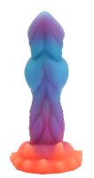 MycoCore Dildo – Organic Mushroom Shaft in Purple-Bordeaux, 21 cm, Segmented Structure & Playful Design