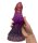 Oblivion Crest Dildo – Organischer Alien-Schaft in Rot-Violett, 22 cm, strukturierte Oberfläche & fantasievolles Sockeldesign