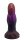 Crimson Hollow Dildo – Gebogener Alien-Schaft in Weinrot & Violett, 23 cm, strukturierte Oberfläche & fantasievoller Sockel