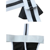 Charming Gentleman Mens Tuxedo Thong – Schwarz-Weiß Dessous, XS-L, mit Fliege