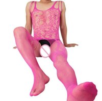 Neon Pink Tri Strap Men’s Bodystocking XS–L |...