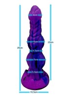 Astral Coil Dildo – Fantasievolles Spiral-Dildo in galaktischem Violett, 25 cm für intensive Erlebnisse