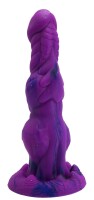 Cosmic Helix Dildo – Spiral-Dildo in strahlendem Violett, 25 cm für intensive Fantasie-Erlebnisse