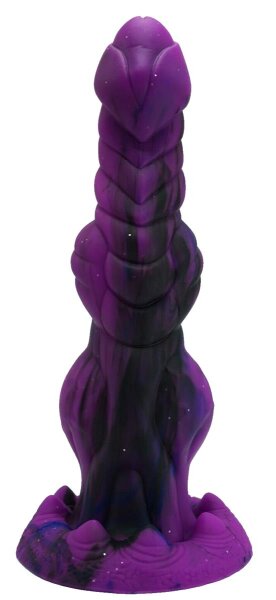 Scaled Wyrm Dildo – Violet-blue dragon shaft with scale texture, 25 cm, intense shape & fantasy base