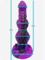 Stellar Wave Dildo – Spiral-Dildo in Magenta mit kosmischen Akzenten, 25 cm für unvergessliche Erlebnisse
