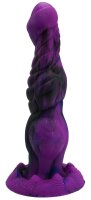 Scaled Wyrm Dildo – Violet-blue dragon shaft with scale texture, 25 cm, intense shape & fantasy base