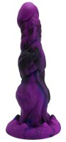 Scaled Wyrm Dildo – Violet-blue dragon shaft with scale texture, 25 cm, intense shape & fantasy base