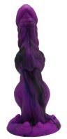 Scaled Wyrm Dildo – Violet-blue dragon shaft with scale texture, 25 cm, intense shape & fantasy base