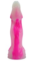 Pink Wave Dildo – Der elektrische Impuls, 22 cm, geschwungenes Design, kräftige rosa Farben