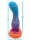 Luma Spire Dildo – Textured Fantasy Shaft in Blue, Purple & Orange, 21 cm, Glows in the Dark & Intense Relief