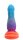 Luma Spire Dildo – Textured Fantasy Shaft in Blue, Purple & Orange, 21 cm, Glows in the Dark & Intense Relief