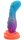 Luma Spire Dildo – Textured Fantasy Shaft in Blue, Purple & Orange, 21 cm, Glows in the Dark & Intense Relief