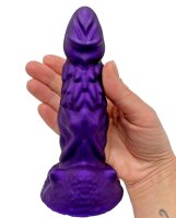 Frostborn Whisper Plug – Nordic-inspired fantasy anal plug in violet, 15 cm, textured surface for intense stimulation