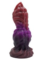 Oblivion Root Dildo – Außerirdischer Schaft in Rot & Violett, 18 cm, organische Struktur & stabile Basis