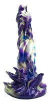 Cosmic Tendrils Dildo – Tentakel-inspirierter Alien-Dildo in Violett-Gold mit 21 cm Strukturpower