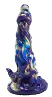 Cosmic Tendrils Dildo – Tentakel-inspirierter Alien-Dildo in Violett-Gold mit 21 cm Strukturpower