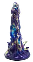 Cosmic Tendrils Dildo – Tentakel-inspirierter Alien-Dildo in Violett-Gold mit 21 cm Strukturpower